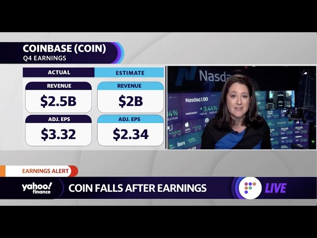 Coinbase beats Q4 earnings expectations, stock rises