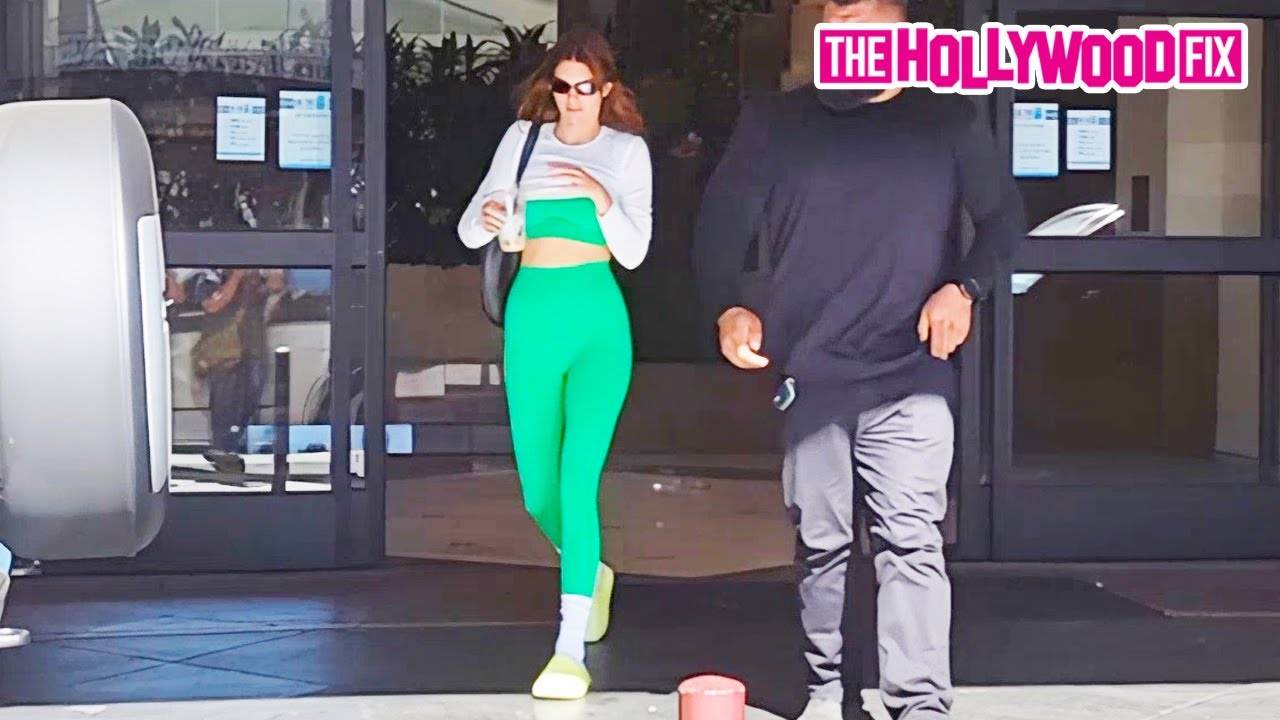 Kendall Jenner Takes Her New Land Rover Out To Run Errands While Rocking All Green In Beverly Hills