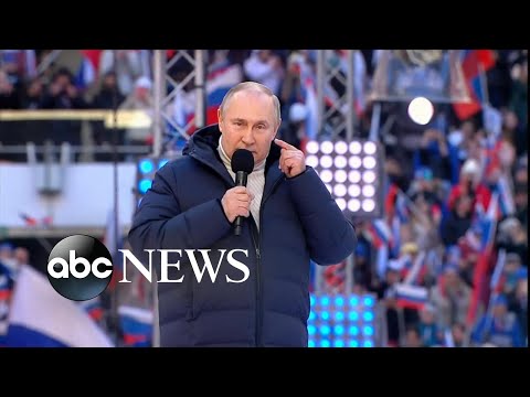 Putin continues to advocate for war at pro-war rally in Moscow