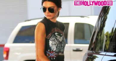 Kendall Jenner Rocks A Confederate Flag Shirt While Pumping Gas To Fuel Up Her Range Rover In B.H.